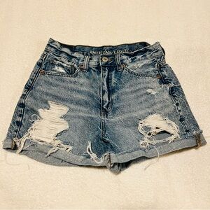 American Eagle Outfitters Ripped Blue Jean Shorts